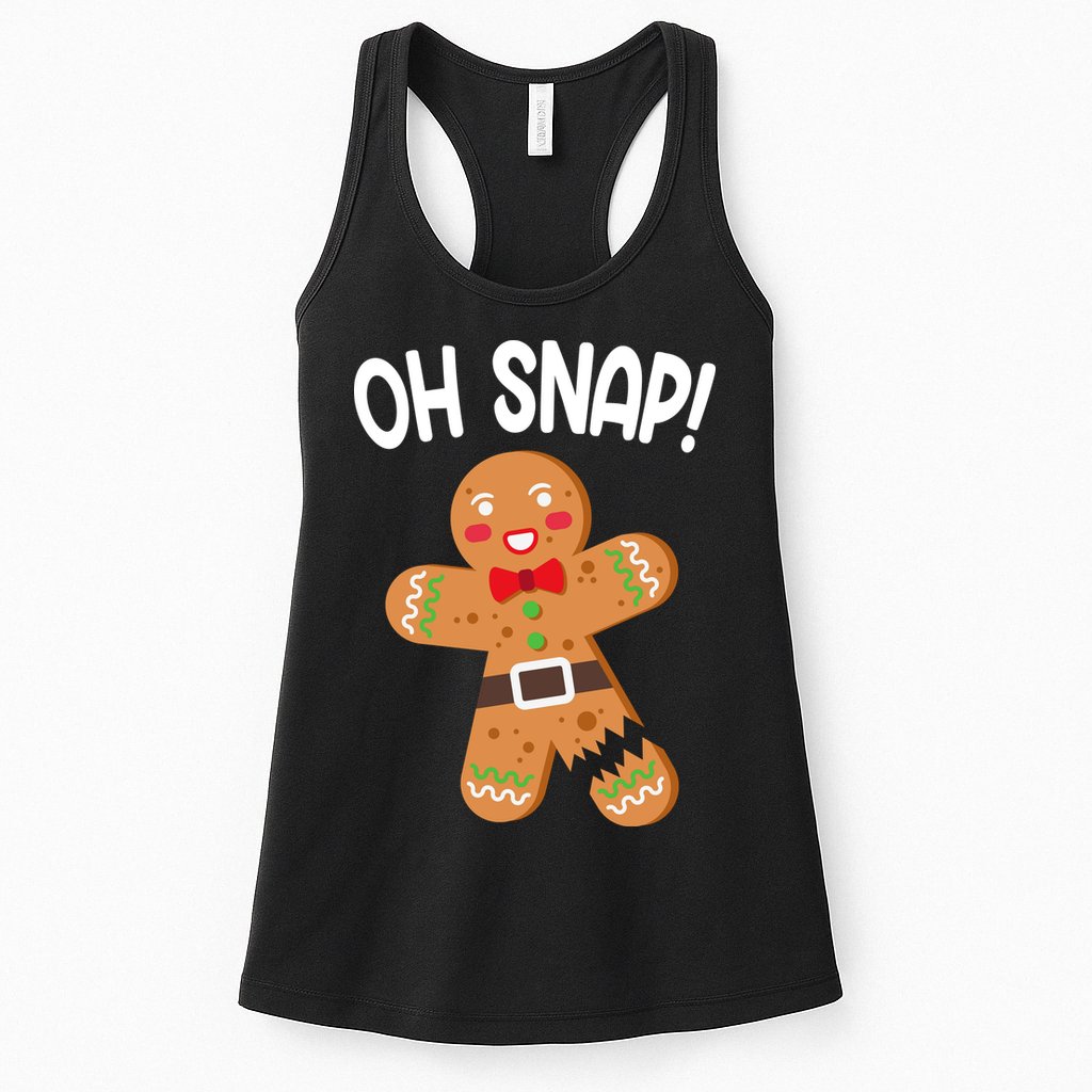 Oh Snap Gingerbread Funny Christmas Womens Tank Top