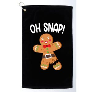 Oh Snap Gingerbread Funny Christmas Platinum Collection Golf Towel