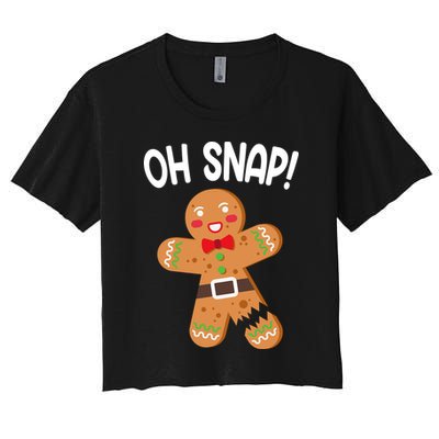 Oh Snap Gingerbread Funny Christmas Crop Top