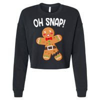 Oh Snap Gingerbread Funny Christmas Cropped Pullover Crew
