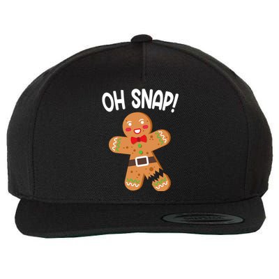 Oh Snap Gingerbread Funny Christmas Wool Snapback Cap