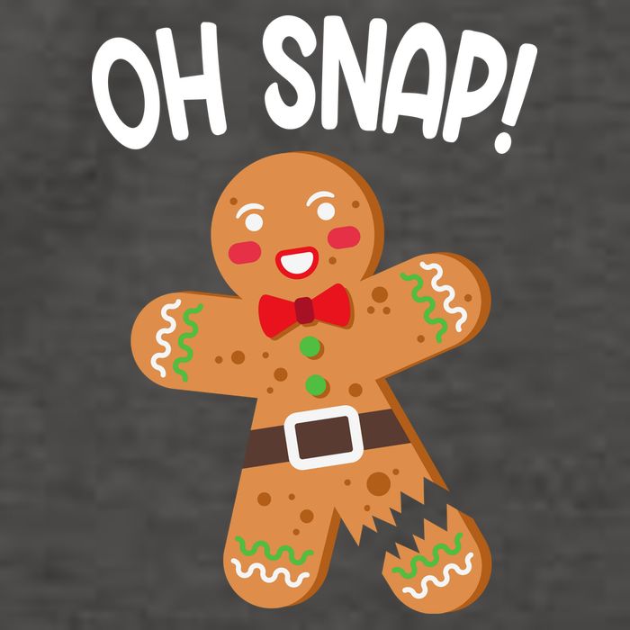 Oh Snap Gingerbread Funny Christmas Vector Backpack