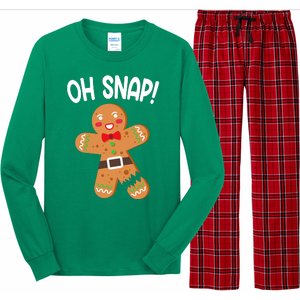 Oh Snap Gingerbread Funny Christmas Long Sleeve Pajama Set