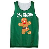 Oh Snap Gingerbread Funny Christmas Mesh Reversible Basketball Jersey Tank