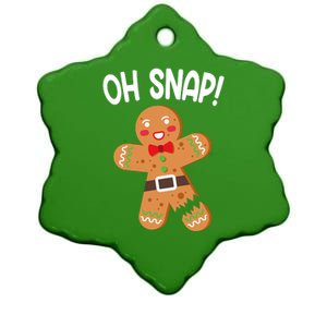 Oh Snap Gingerbread Funny Christmas Ceramic Star Ornament