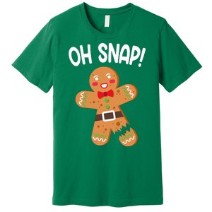 Oh Snap Gingerbread Funny Christmas Premium T-Shirt