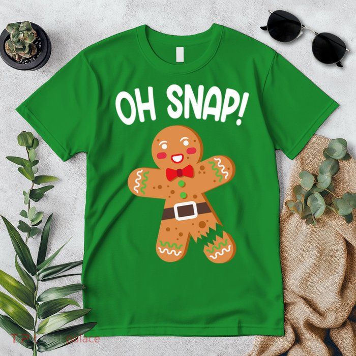 Oh Snap Gingerbread Funny Christmas Premium T-Shirt