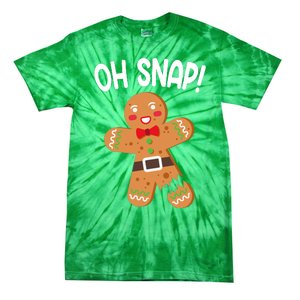 Oh Snap Gingerbread Funny Christmas Tie-Dye T-Shirt