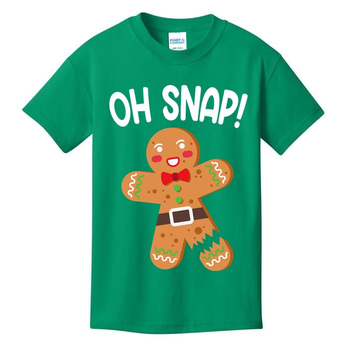 Oh Snap Gingerbread Funny Christmas Kids T-Shirt