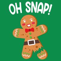 Oh Snap Gingerbread Funny Christmas Kids T-Shirt