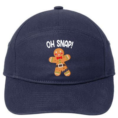 Oh Snap Gingerbread Funny Christmas 7-Panel Snapback Hat