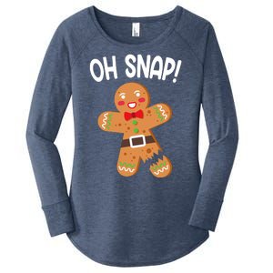 Oh Snap Gingerbread Funny Christmas Women's Perfect Tri Tunic Long Sleeve Shirt