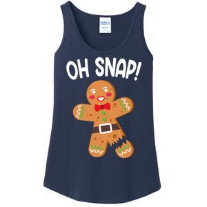 Oh Snap Gingerbread Funny Christmas Ladies Essential Tank