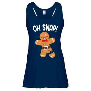 Oh Snap Gingerbread Funny Christmas Ladies Essential Flowy Tank