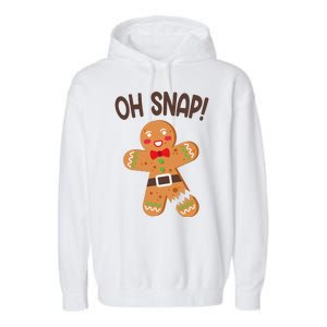 Oh Snap Gingerbread Funny Christmas Garment-Dyed Fleece Hoodie