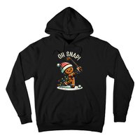 Oh Snap Gingerbreadman Golfer Golf Christmas Golfing Hoodie