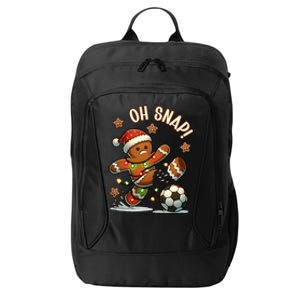 Oh Snap Gingerbreadman Christmas Soccer City Backpack