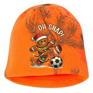 Oh Snap Gingerbreadman Christmas Soccer Kati - Camo Knit Beanie