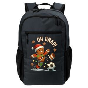 Oh Snap Gingerbreadman Christmas Soccer Daily Commute Backpack