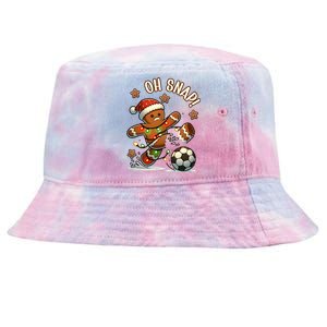 Oh Snap Gingerbreadman Christmas Soccer Tie-Dyed Bucket Hat