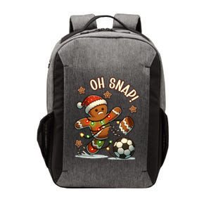 Oh Snap Gingerbreadman Christmas Soccer Vector Backpack