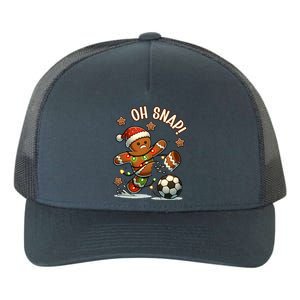 Oh Snap Gingerbreadman Christmas Soccer Yupoong Adult 5-Panel Trucker Hat