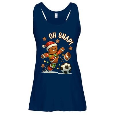 Oh Snap Gingerbreadman Christmas Soccer Ladies Essential Flowy Tank