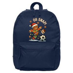 Oh Snap Gingerbreadman Christmas Soccer 16 in Basic Backpack