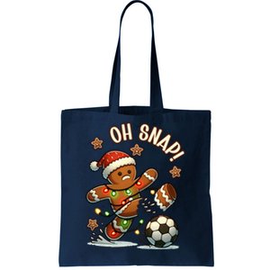 Oh Snap Gingerbreadman Christmas Soccer Tote Bag