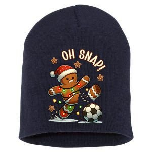 Oh Snap Gingerbreadman Christmas Soccer Short Acrylic Beanie