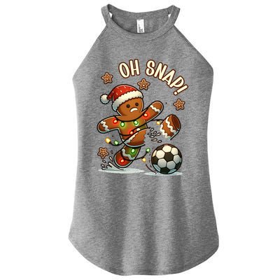 Oh Snap Gingerbreadman Christmas Soccer Women's Perfect Tri Rocker Tank