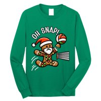 Oh Snap Gingerbreadman Christmas Volleyball Long Sleeve Shirt