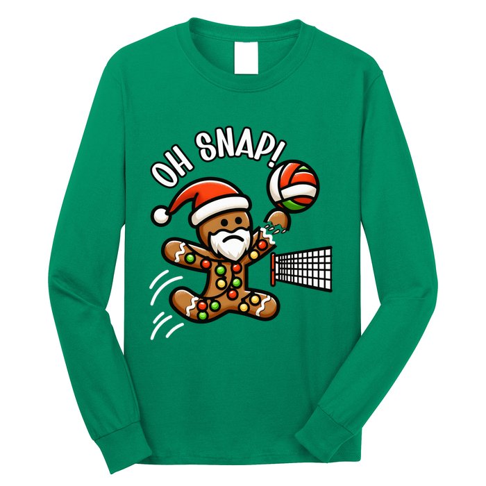 Oh Snap Gingerbreadman Christmas Volleyball Long Sleeve Shirt