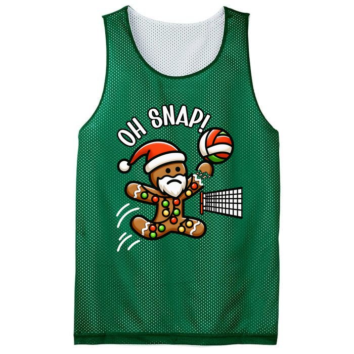 Oh Snap Gingerbreadman Christmas Volleyball Mesh Reversible Basketball Jersey Tank