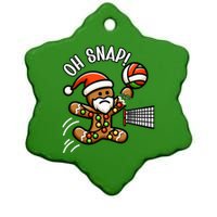 Oh Snap Gingerbreadman Christmas Volleyball Ceramic Star Ornament