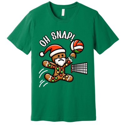 Oh Snap Gingerbreadman Christmas Volleyball Premium T-Shirt