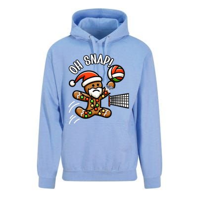 Oh Snap Gingerbreadman Christmas Volleyball Unisex Surf Hoodie