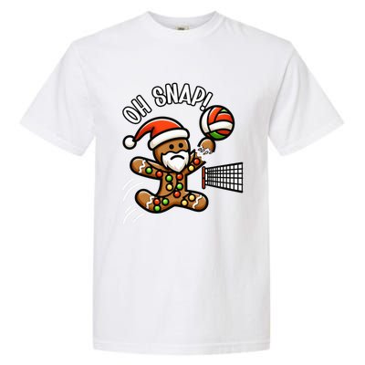 Oh Snap Gingerbreadman Christmas Volleyball Garment-Dyed Heavyweight T-Shirt