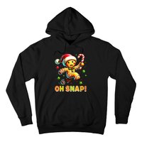 Oh Snap Gingerbread Candy Cane Xmas Christmas Pajamas Santa Hoodie