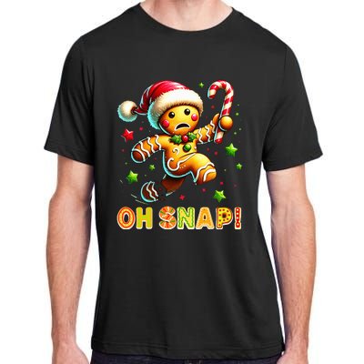 Oh Snap Gingerbread Candy Cane Xmas Christmas Pajamas Santa Adult ChromaSoft Performance T-Shirt