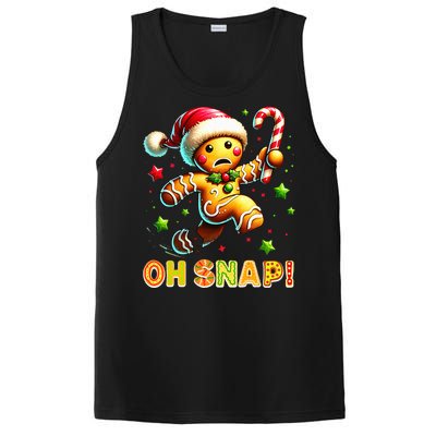 Oh Snap Gingerbread Candy Cane Xmas Christmas Pajamas Santa PosiCharge Competitor Tank