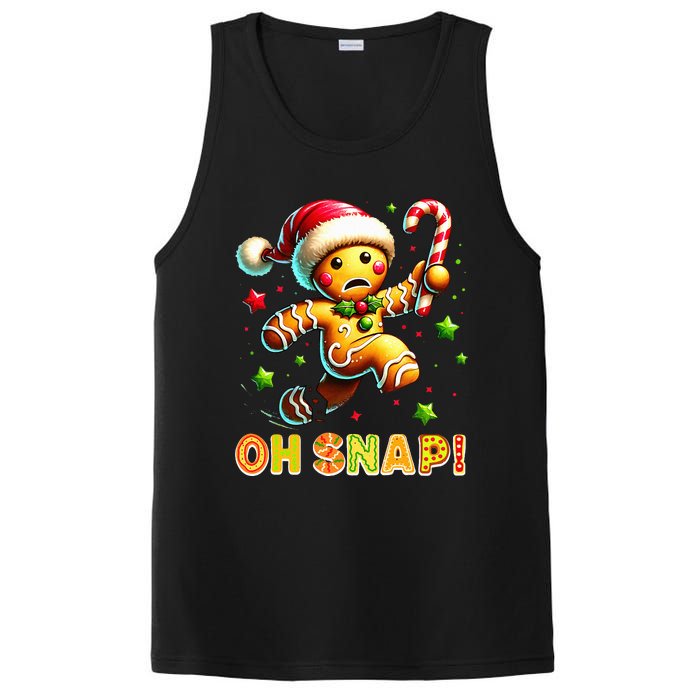 Oh Snap Gingerbread Candy Cane Xmas Christmas Pajamas Santa PosiCharge Competitor Tank