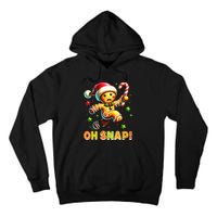 Oh Snap Gingerbread Candy Cane Xmas Christmas Pajamas Santa Tall Hoodie