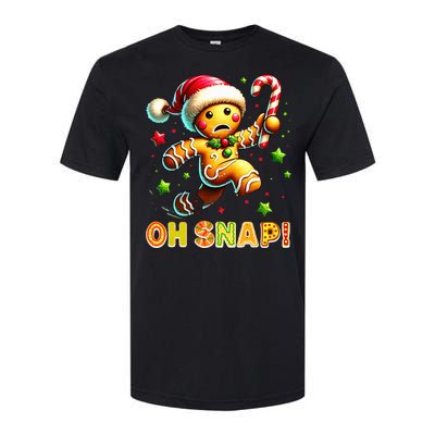 Oh Snap Gingerbread Candy Cane Xmas Christmas Pajamas Santa Softstyle CVC T-Shirt