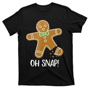 Oh Snap Gingerbread Man Cookie Broken Leg Funny T-Shirt