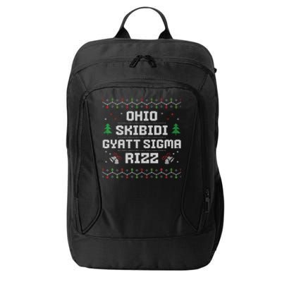 Ohio Skibid.I Gyatt Sigma Rizz Gen Alpha Xmas Christmas Party City Backpack