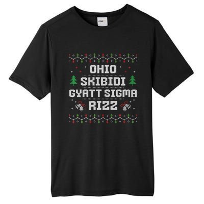 Ohio Skibid.I Gyatt Sigma Rizz Gen Alpha Xmas Christmas Party Tall Fusion ChromaSoft Performance T-Shirt