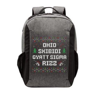 Ohio Skibid.I Gyatt Sigma Rizz Gen Alpha Xmas Christmas Party Vector Backpack