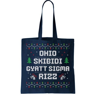 Ohio Skibid.I Gyatt Sigma Rizz Gen Alpha Xmas Christmas Party Tote Bag