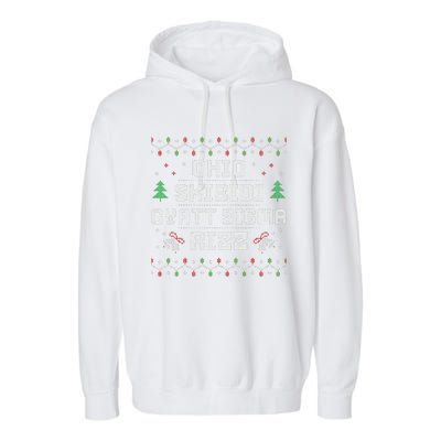 Ohio Skibid.I Gyatt Sigma Rizz Gen Alpha Xmas Christmas Party Garment-Dyed Fleece Hoodie